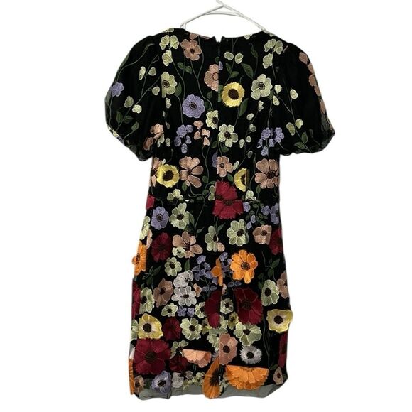Adelyn Rae Floral Print Flower V-neck Puff Sleeve Dress Dress(Size Small) - Picture 7 of 10
